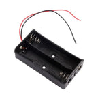 18650 x 2 Battery Holder Case without Cover with Wire Leads (Dual Cell Plastic Battery Holder)