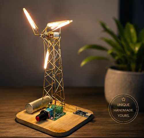 LED Windmill — Hand-Soldered Kinetic Light Sculpture