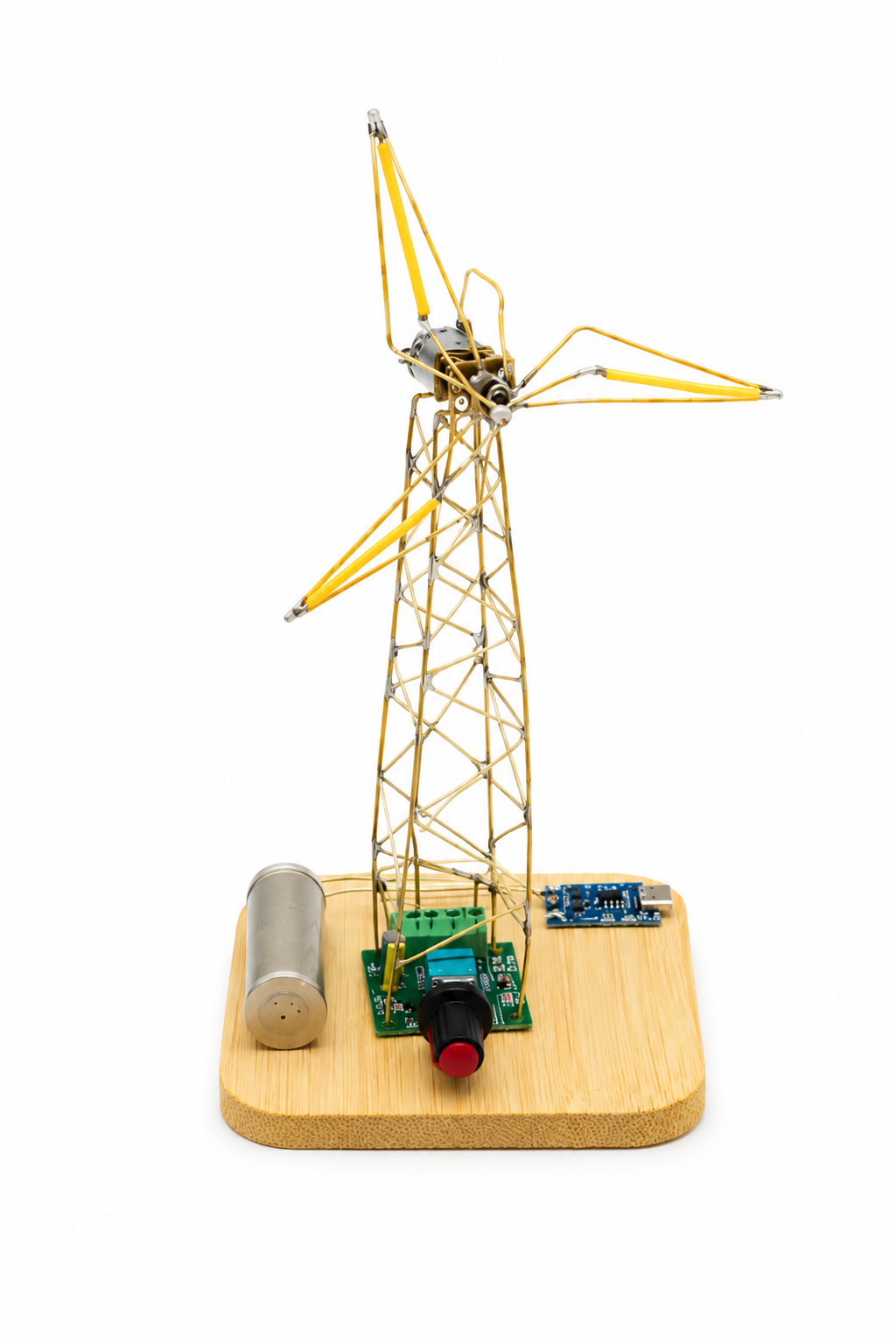 LED Windmill — Hand-Soldered Kinetic Light Sculpture