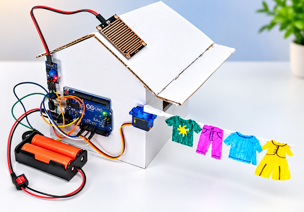 Automatic Rain Detection & Shelter – Arduino UNO Project Kit