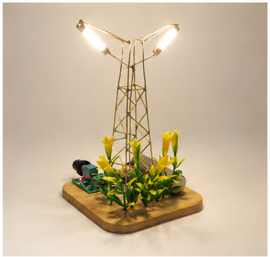 LED Streetlight — Hand-Soldered Floral Light Sculpture