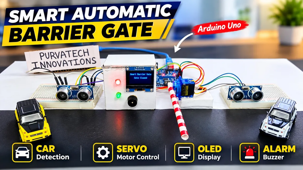 Arduino Smart Automatic Barrier Gate Project Kit